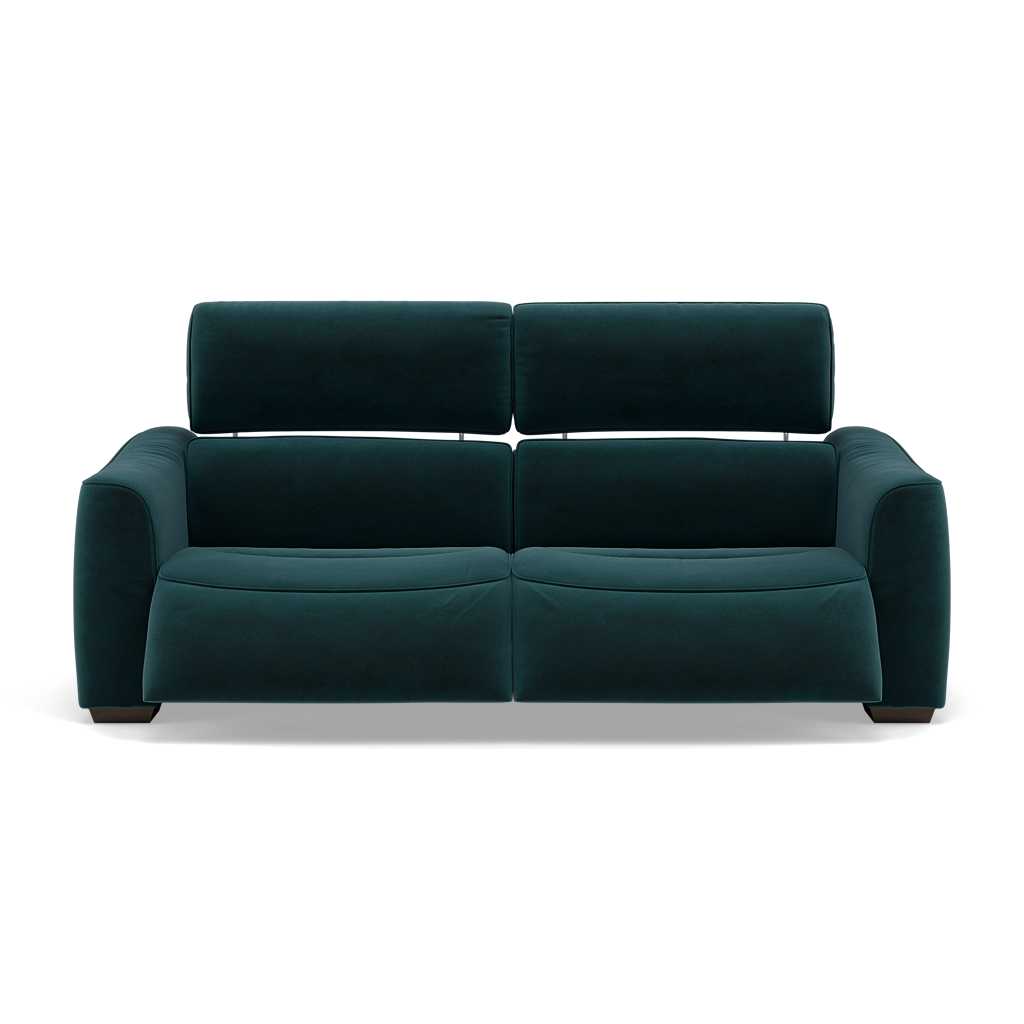 Beck Small 3 Seater Recliner Sofa - 2.5 Seater Sofa with 2 Power Recliners (Compact) Fabric - Power Recliner with USB 3 Seater Sofas Sterling Home 17 FAB-MEG-36 LAKE GREEN