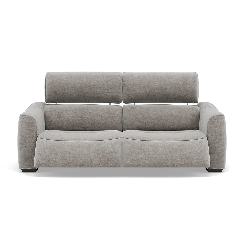 Beck Small 3 Seater Recliner Sofa - 2.5 Seater Sofa with 2 Power Recliners (Compact) Fabric - Power Recliner with USB