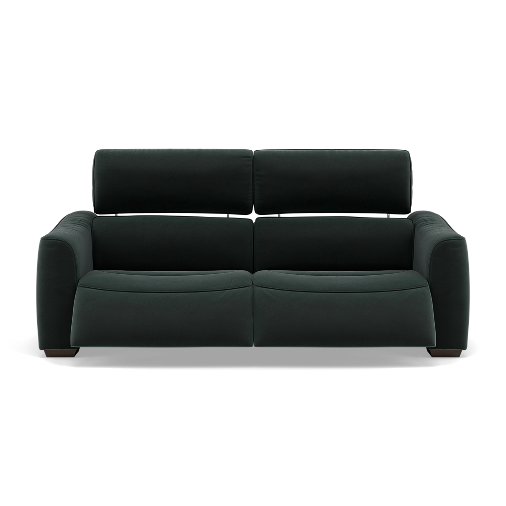 Beck Small 3 Seater Recliner Sofa - 2.5 Seater Sofa with 2 Power Recliners (Compact) Fabric - Power Recliner with USB 3 Seater Sofas Sterling Home 13 FAB-MEG-21 CHARCOAL GREY