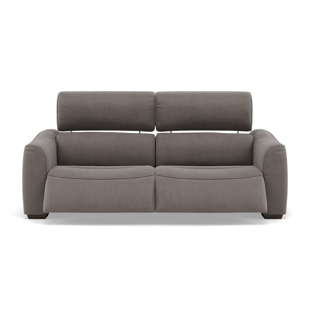 Beck Small 3 Seater Recliner Sofa - 2.5 Seater Sofa with 2 Power Recliners (Compact) Fabric - Power Recliner with USB