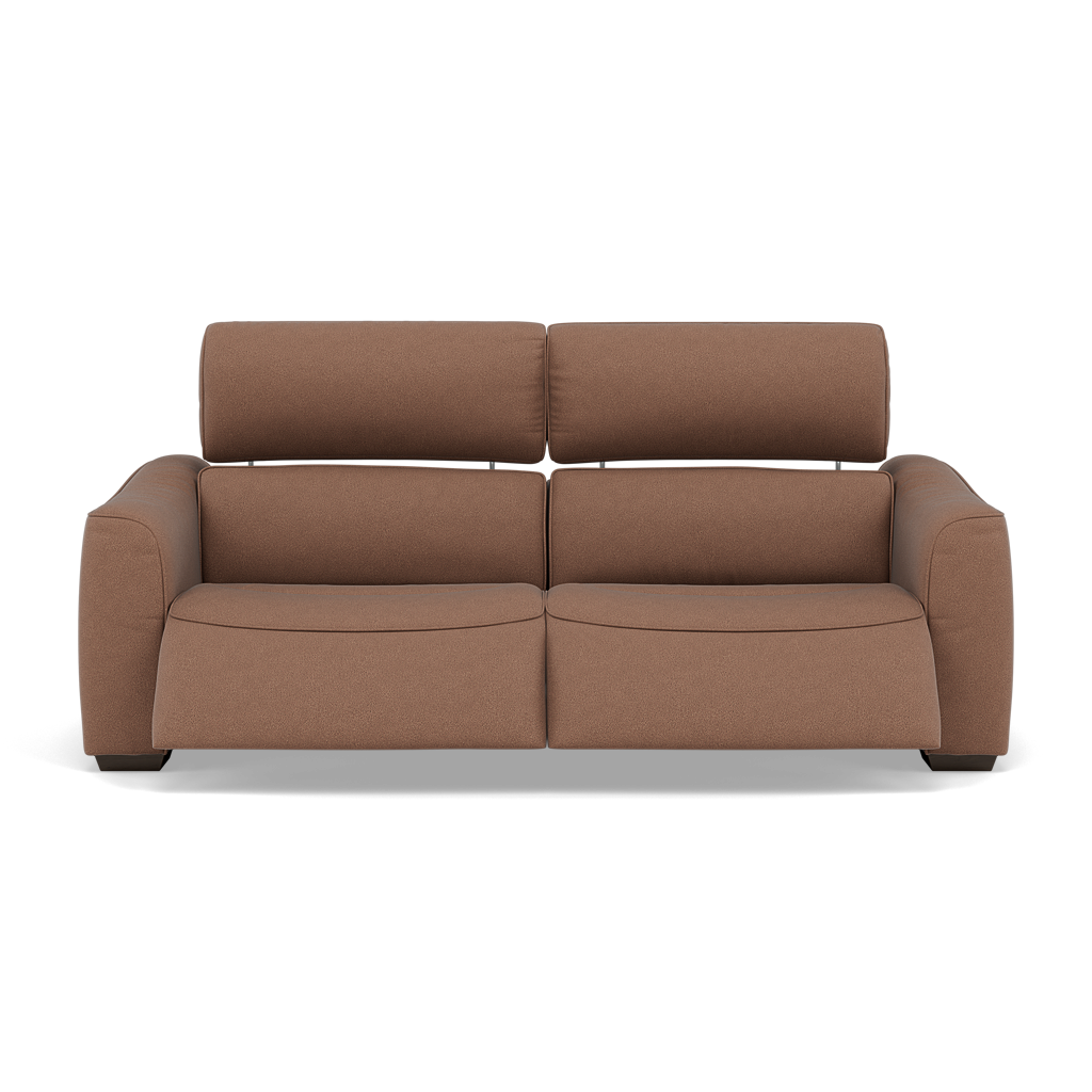Beck Small 3 Seater Recliner Sofa - 2.5 Seater Sofa with 2 Power Recliners (Compact) Fabric - Power Recliner with USB 3 Seater Sofas Sterling Home 6 BFA-BLJ-04 TOBACCO