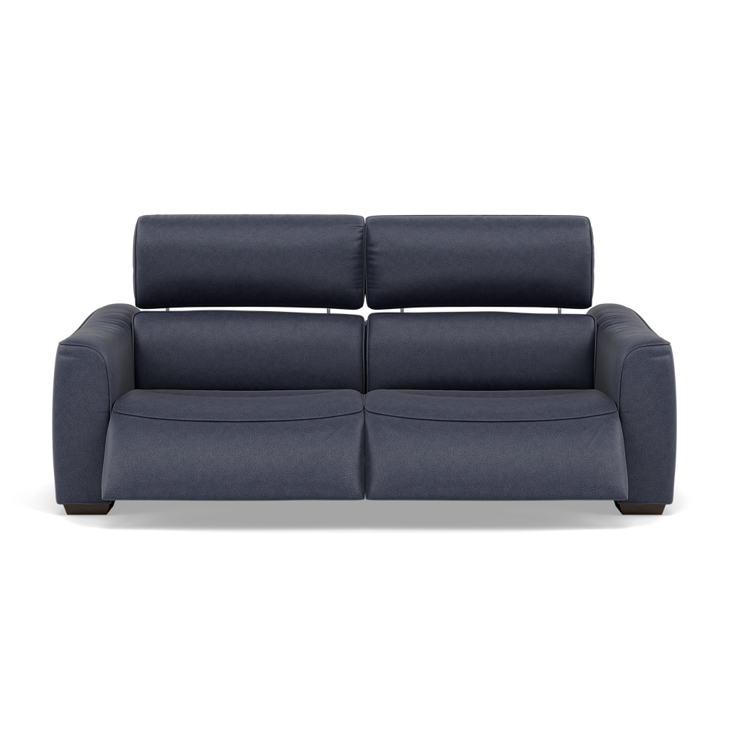 Beck Small 3 Seater Recliner Sofa - 2.5 Seater Sofa with 2 Power Recliners (Compact) Fabric - Power Recliner with USB 3 Seater Sofas Sterling Home 8 BFA-BLJ-08 PACIFIC BLUE