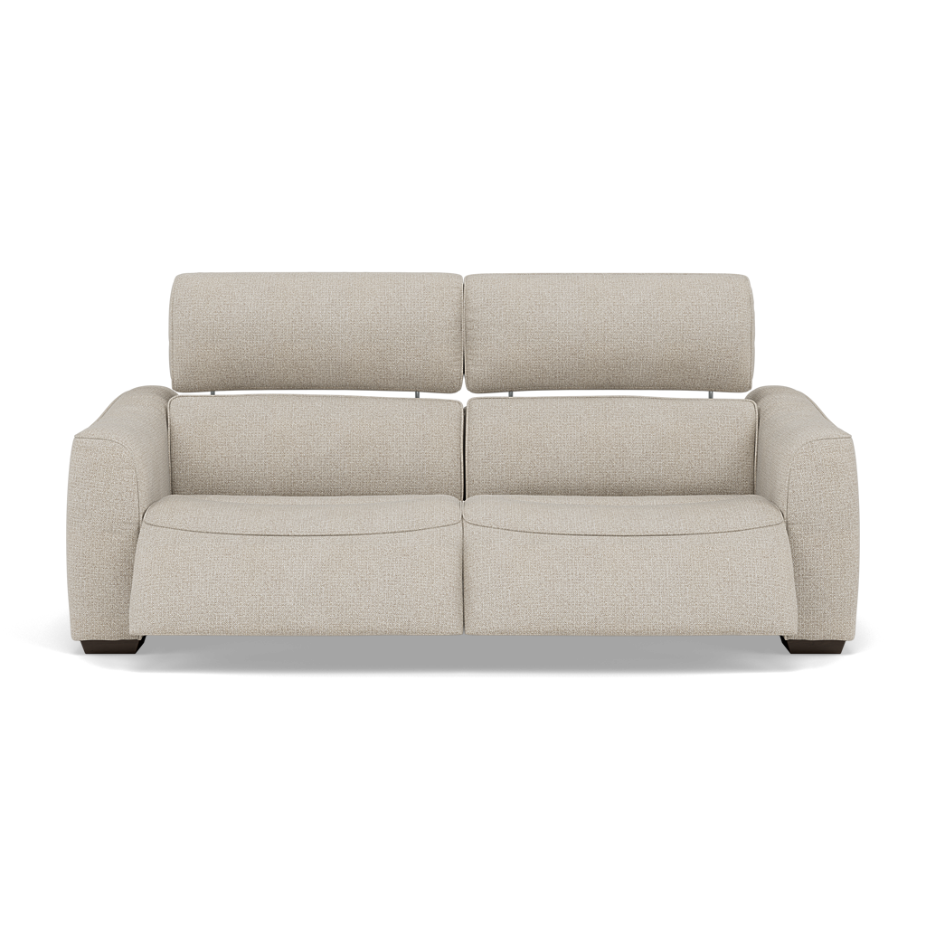 Beck Small 3 Seater Recliner Sofa - 2.5 Seater Sofa with 2 Power Recliners (Compact) Fabric - Power Recliner with USB