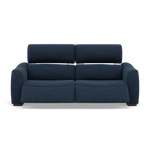 Beck Small 3 Seater Recliner Sofa - 2.5 Seater Sofa with 2 Power Recliners (Compact) Fabric - Power Recliner with USB