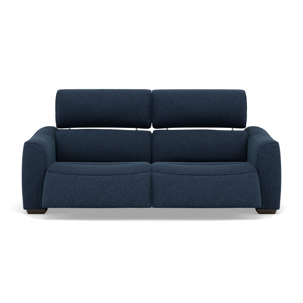 Beck Small 3 Seater Recliner Sofa - 2.5 Seater Sofa with 2 Power Recliners (Compact) Fabric - Power Recliner with USB