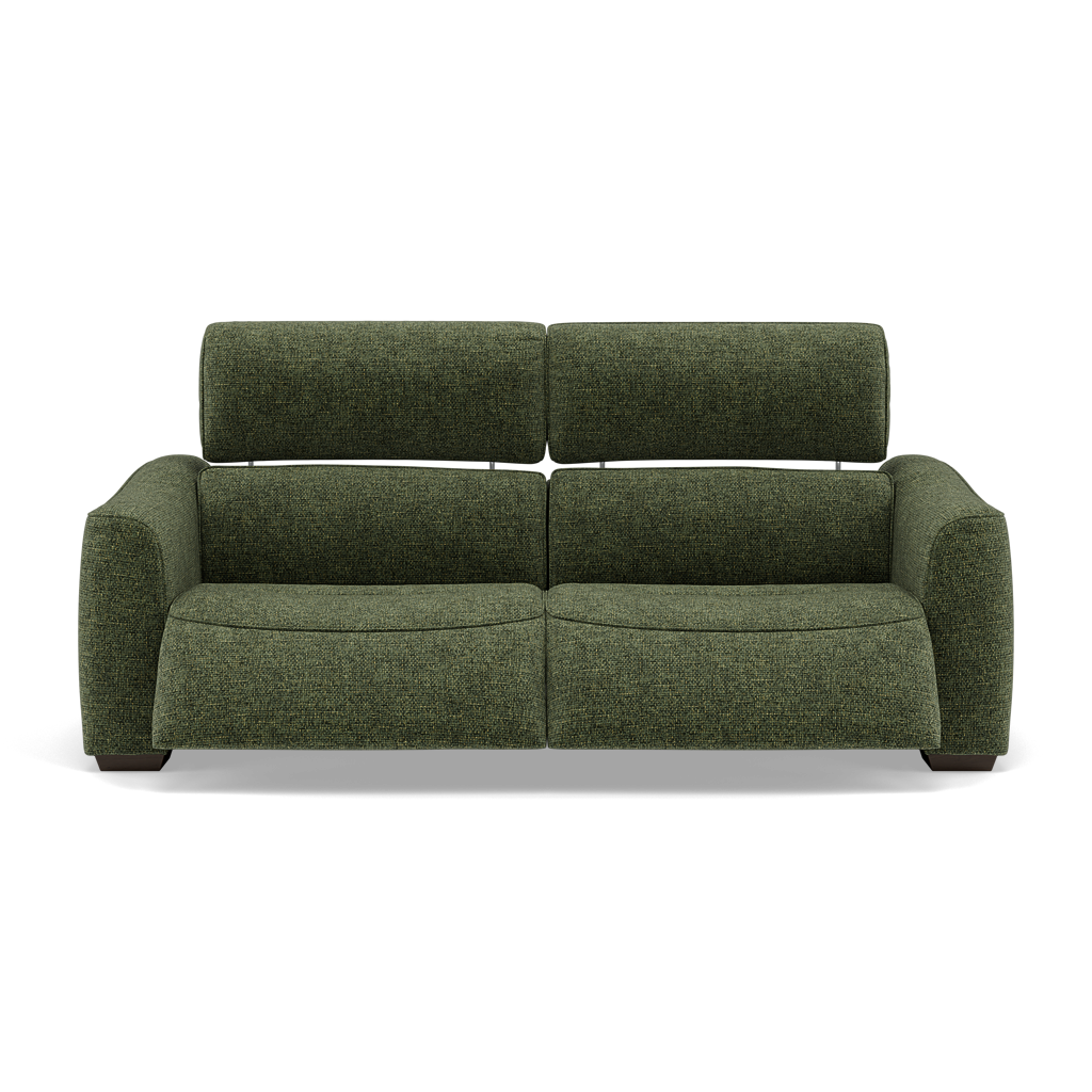 Beck Small 3 Seater Recliner Sofa - 2.5 Seater Sofa with 2 Power Recliners (Compact) Fabric - Power Recliner with USB 3 Seater Sofas Sterling Home 24