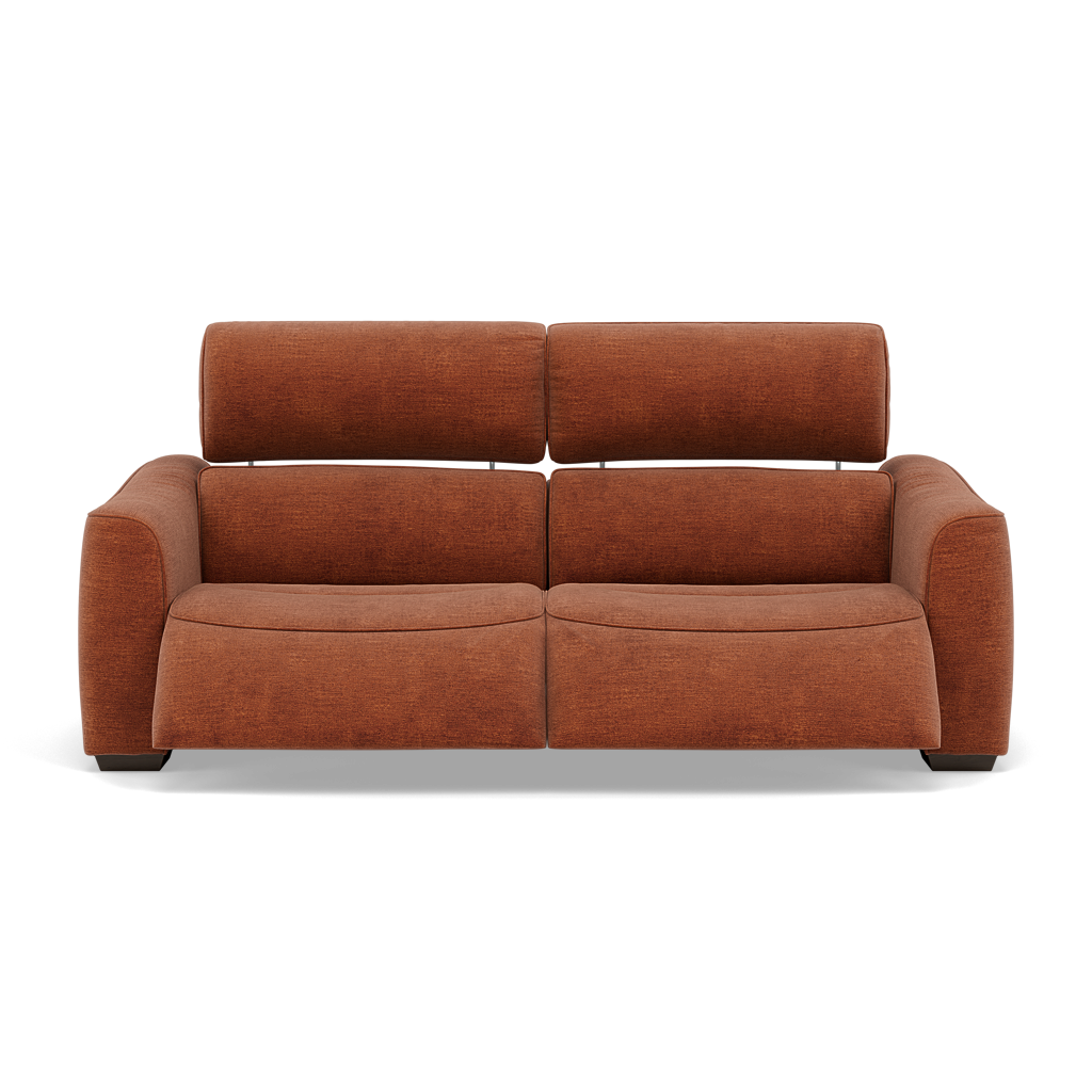 Beck Small 3 Seater Recliner Sofa - 2.5 Seater Sofa with 2 Power Recliners (Compact) Fabric - Power Recliner with USB