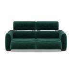 Beck Small 3 Seater Recliner Sofa - 2.5 Seater Sofa with 2 Power Recliners (Compact) Fabric - Power Recliner with USB 3 Seater Sofas Sterling Home 18 FAB-MEG-37 EMERALD GREEN