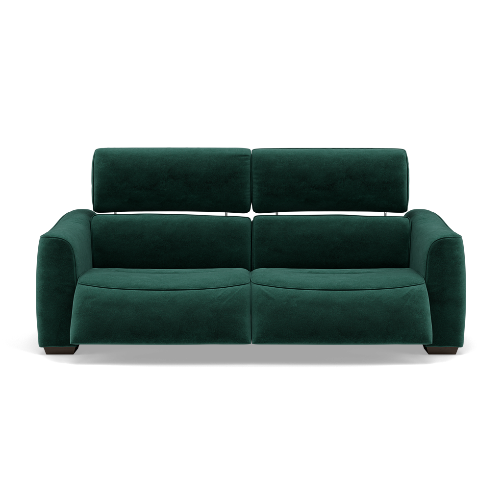 Beck Small 3 Seater Recliner Sofa - 2.5 Seater Sofa with 2 Power Recliners (Compact) Fabric - Power Recliner with USB 3 Seater Sofas Sterling Home 18 FAB-MEG-37 EMERALD GREEN