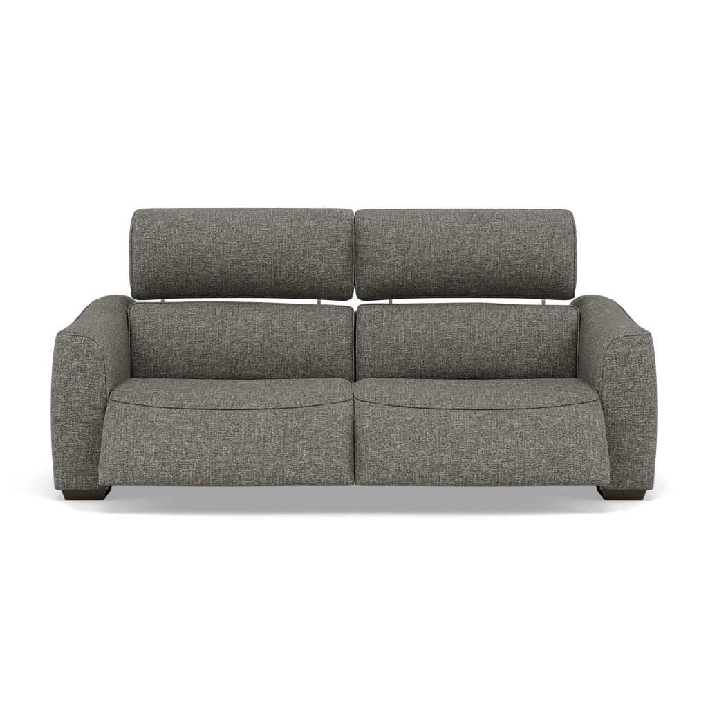 Beck Small 3 Seater Recliner Sofa - 2.5 Seater Sofa with 2 Power Recliners (Compact) Fabric - Power Recliner with USB