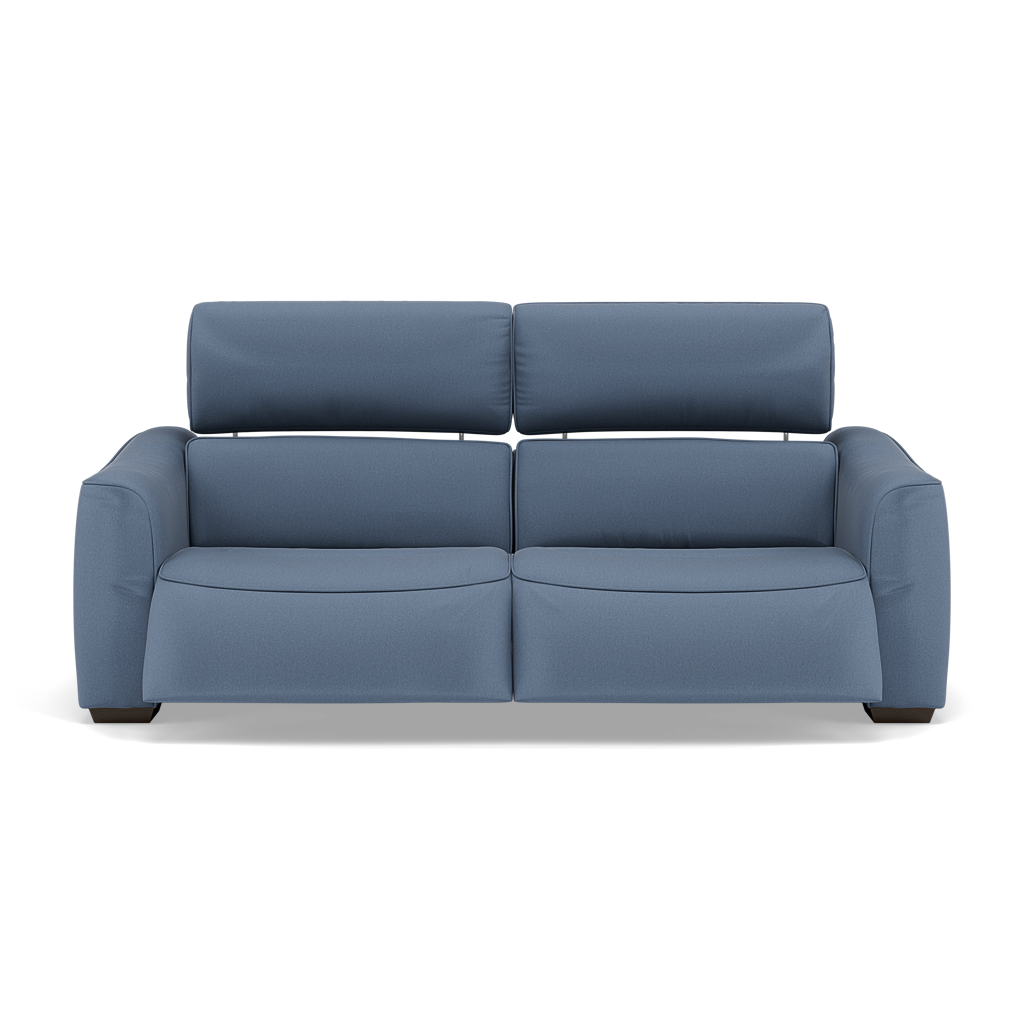 Beck Small 3 Seater Recliner Sofa - 2.5 Seater Sofa with 2 Power Recliners (Compact) Fabric - Power Recliner with USB 3 Seater Sofas Sterling Home 12 BFA-MAD-08 PACIFIC BLUE
