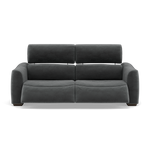 Beck Small 3 Seater Recliner Sofa - 2.5 Seater Sofa with 2 Power Recliners (Compact) Fabric - Power Recliner with USB 3 Seater Sofas Sterling Home 15 FAB-MEG-20 PEWTER