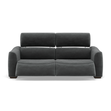 Beck Small 3 Seater Recliner Sofa - 2.5 Seater Sofa with 2 Power Recliners (Compact) Fabric - Power Recliner with USB 3 Seater Sofas Sterling Home 15 FAB-MEG-20 PEWTER