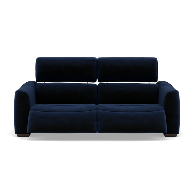 Beck Small 3 Seater Recliner Sofa - 2.5 Seater Sofa with 2 Power Recliners (Compact) Fabric - Power Recliner with USB 3 Seater Sofas Sterling Home 16 FAB-MEG-28 NAVY