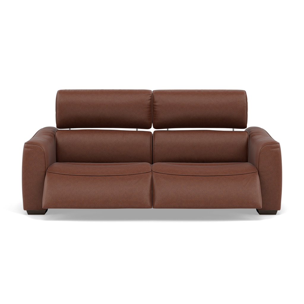 Beck Small 3 Seater Recliner Sofa - 2.5 Seater Sofa with 2 Power Recliners (Compact) Fabric - Power Recliner with USB 3 Seater Sofas Sterling Home 7 BFA-BLJ-05 HAZELNUT