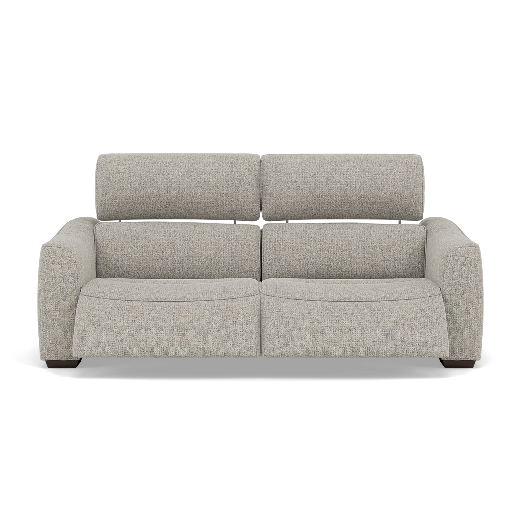 Beck Small 3 Seater Recliner Sofa - 2.5 Seater Sofa with 2 Power Recliners (Compact) Fabric - Power Recliner with USB