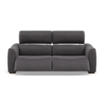 Beck Small 3 Seater Recliner Sofa - 2.5 Seater Sofa with 2 Power Recliners (Compact) Fabric - Power Recliner with USB