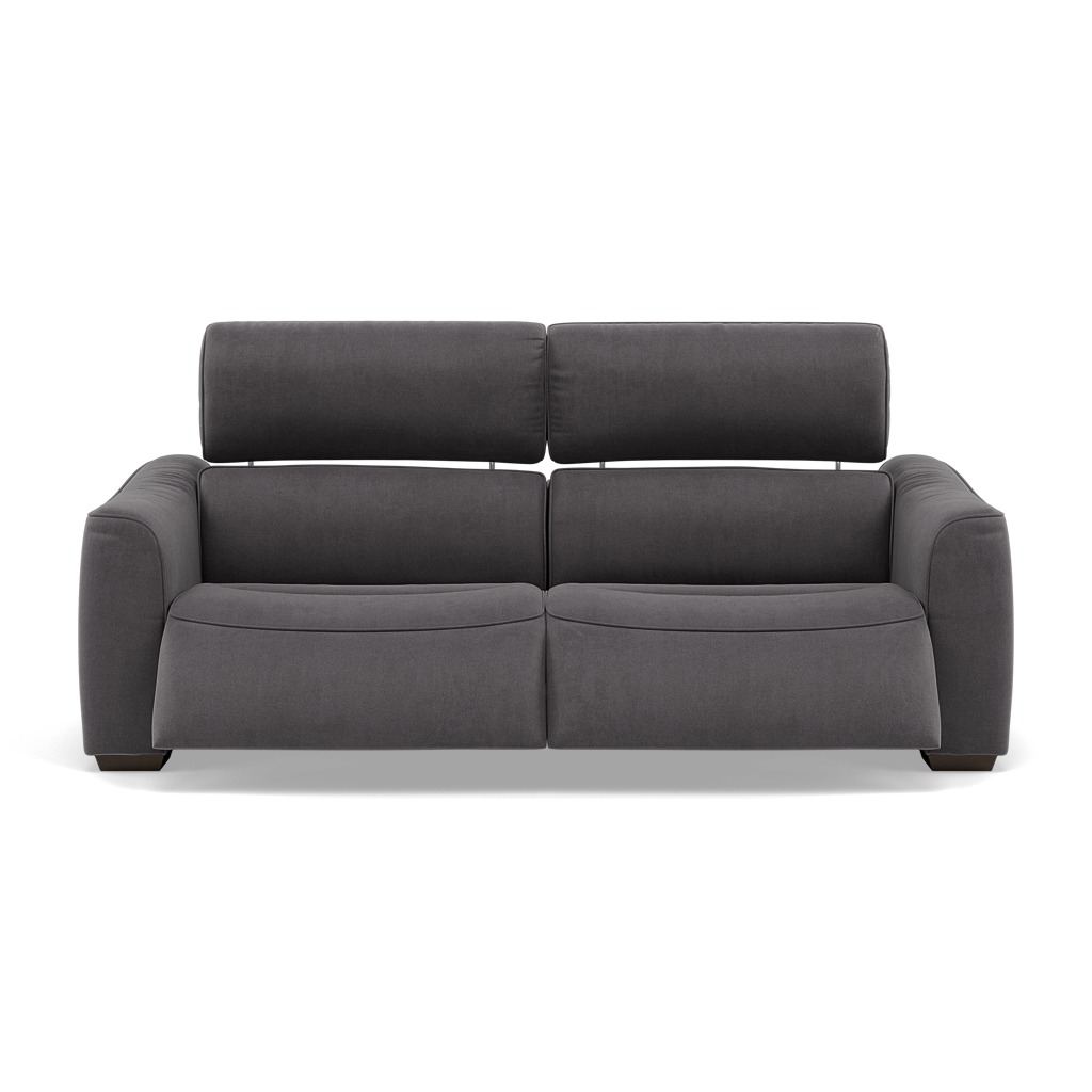 Beck Small 3 Seater Recliner Sofa - 2.5 Seater Sofa with 2 Power Recliners (Compact) Fabric - Power Recliner with USB