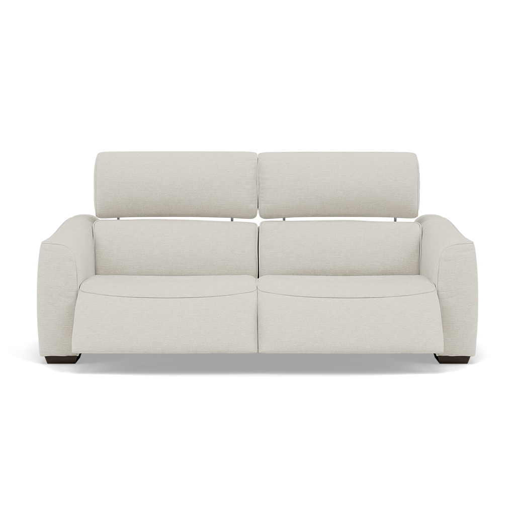 Beck Small 3 Seater Recliner Sofa - 2.5 Seater Sofa with 2 Power Recliners (Compact) Fabric - Power Recliner with USB