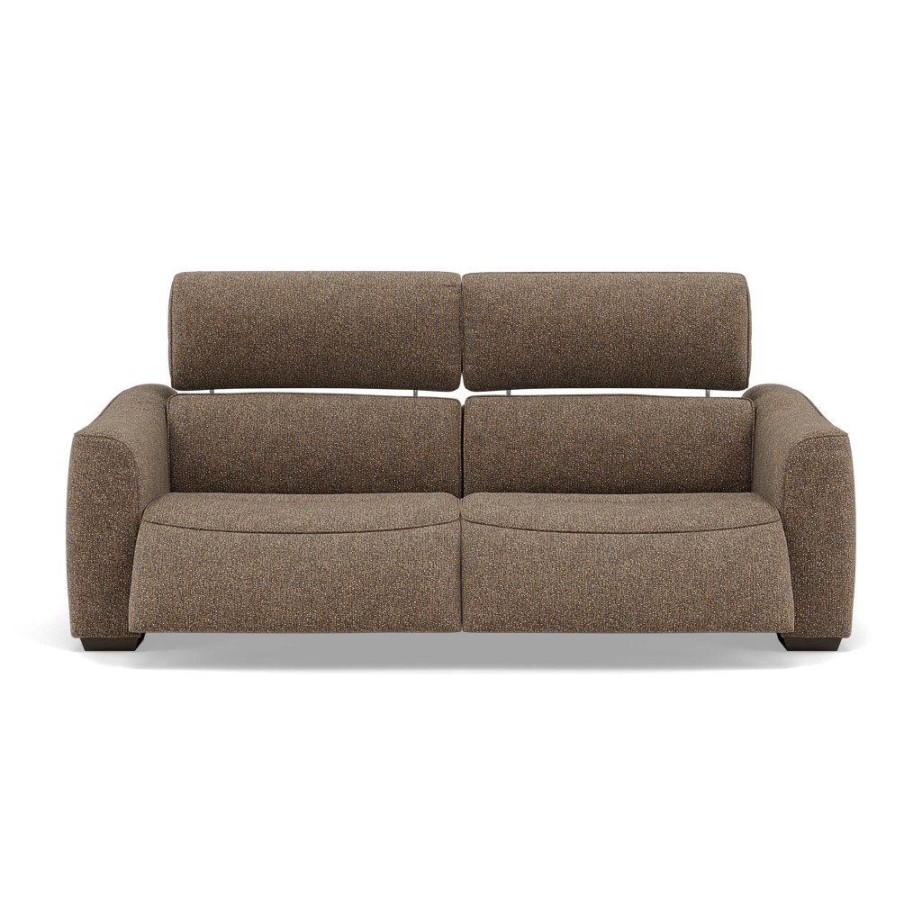 Beck Small 3 Seater Recliner Sofa - 2.5 Seater Sofa with 2 Power Recliners (Compact) Fabric - Power Recliner with USB