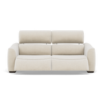 Beck Small 3 Seater Recliner Sofa - 2.5 Seater Sofa with 2 Power Recliners (Compact) Fabric - Power Recliner with USB