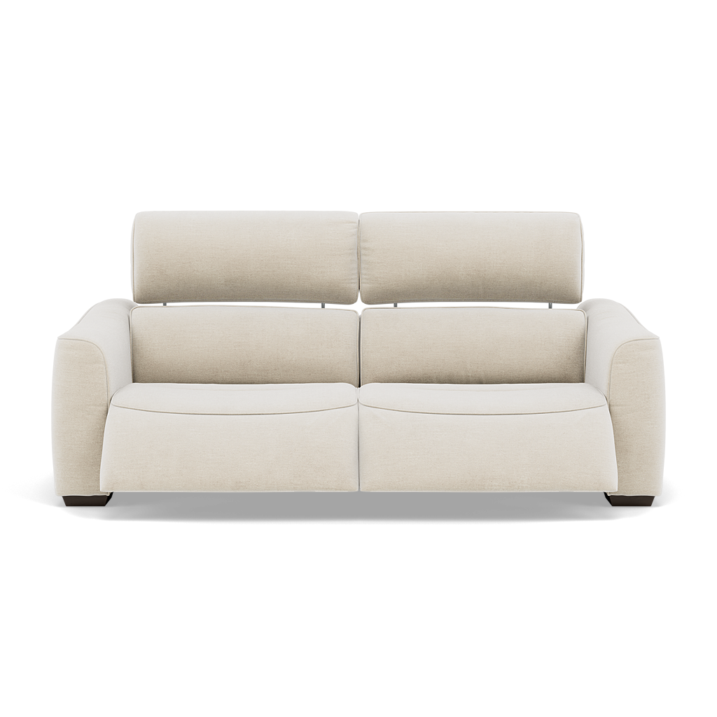 Beck Small 3 Seater Recliner Sofa - 2.5 Seater Sofa with 2 Power Recliners (Compact) Fabric - Power Recliner with USB