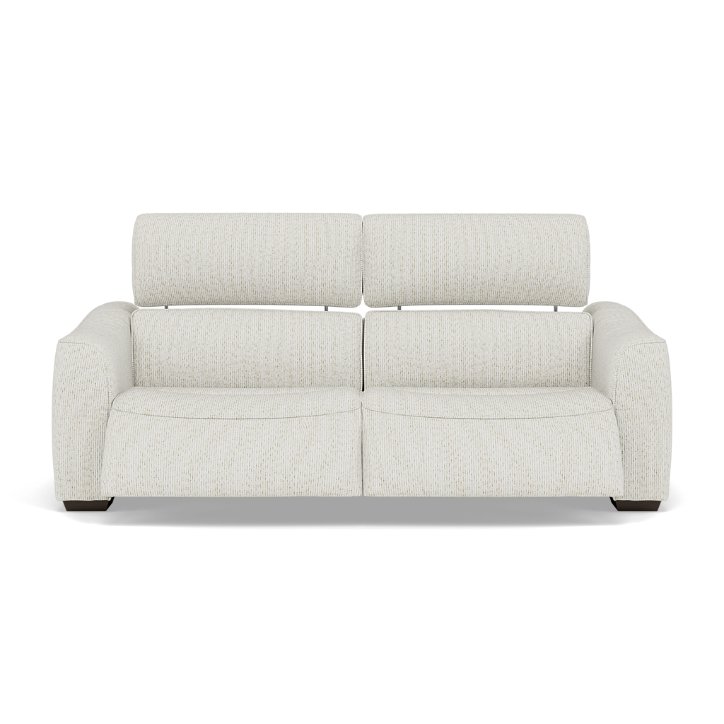 Beck Small 3 Seater Recliner Sofa - 2.5 Seater Sofa with 2 Power Recliners (Compact) Fabric - Power Recliner with USB