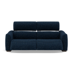 Beck Small 3 Seater Recliner Sofa - 2.5 Seater Sofa with 2 Power Recliners (Compact) Fabric - Power Recliner with USB