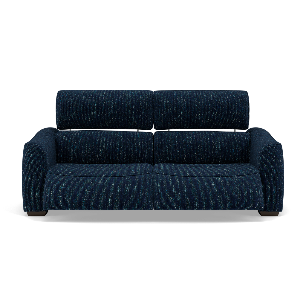 Beck Small 3 Seater Recliner Sofa - 2.5 Seater Sofa with 2 Power Recliners (Compact) Fabric - Power Recliner with USB