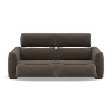 Beck Small 3 Seater Recliner Sofa - 2.5 Seater Sofa with 2 Power Recliners (Compact) Fabric - Power Recliner with USB 3 Seater Sofas Sterling Home 14 FAB-MEG-51 DK TAUPE