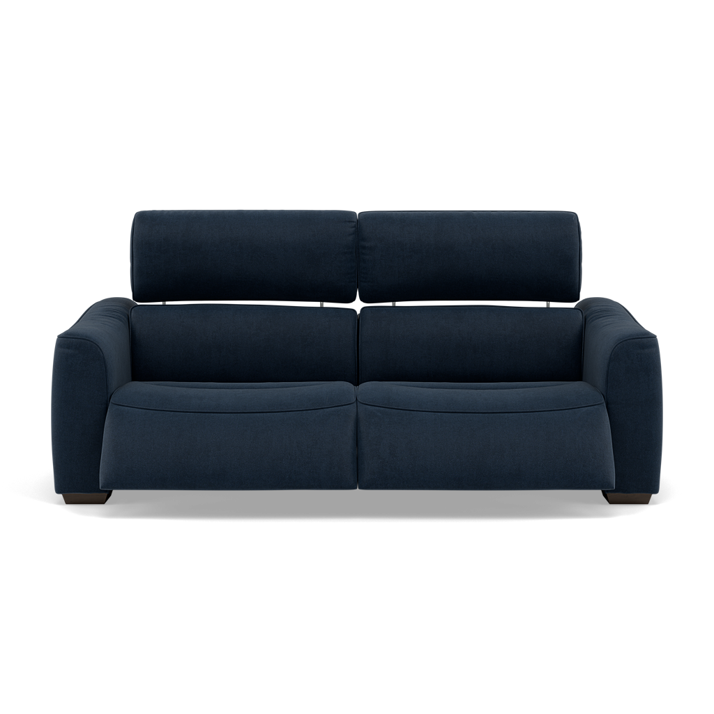 Beck Small 3 Seater Recliner Sofa - 2.5 Seater Sofa with 2 Power Recliners (Compact) Fabric - Power Recliner with USB