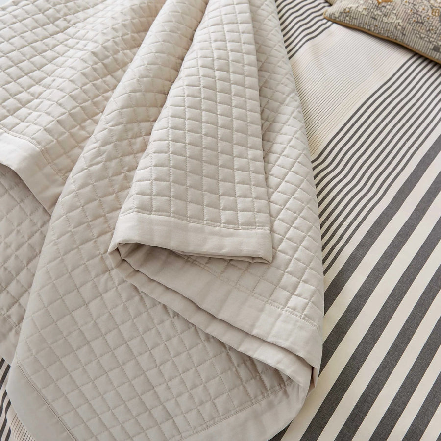 Bedeck Of Belfast Alba Maira Quilted Throw Sterling Home 1