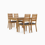 Bexley Compact Extending Dining Table & 4 Slatted Back Chairs Set Tables Sterling Home 1