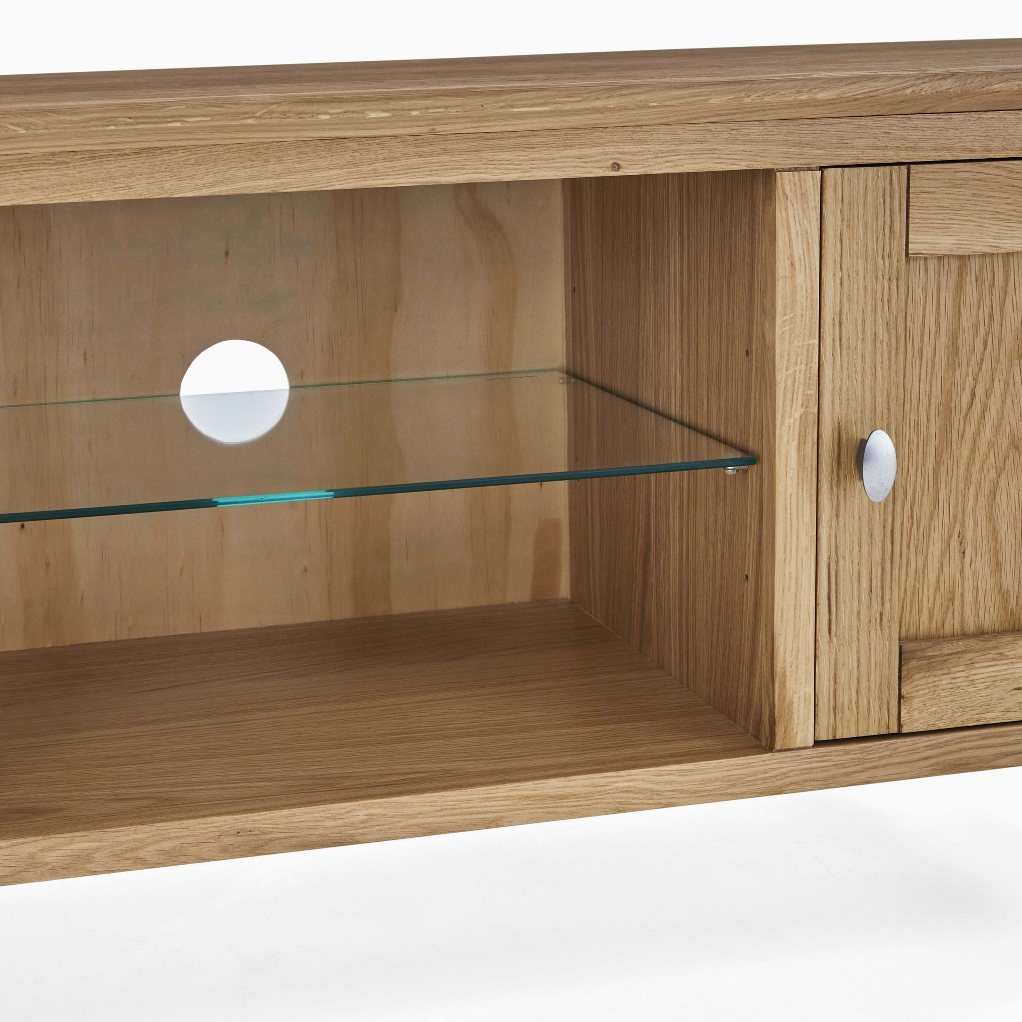 Bexley Large TV Unit - Large Media Stand Oak Storage Sterling Home 4