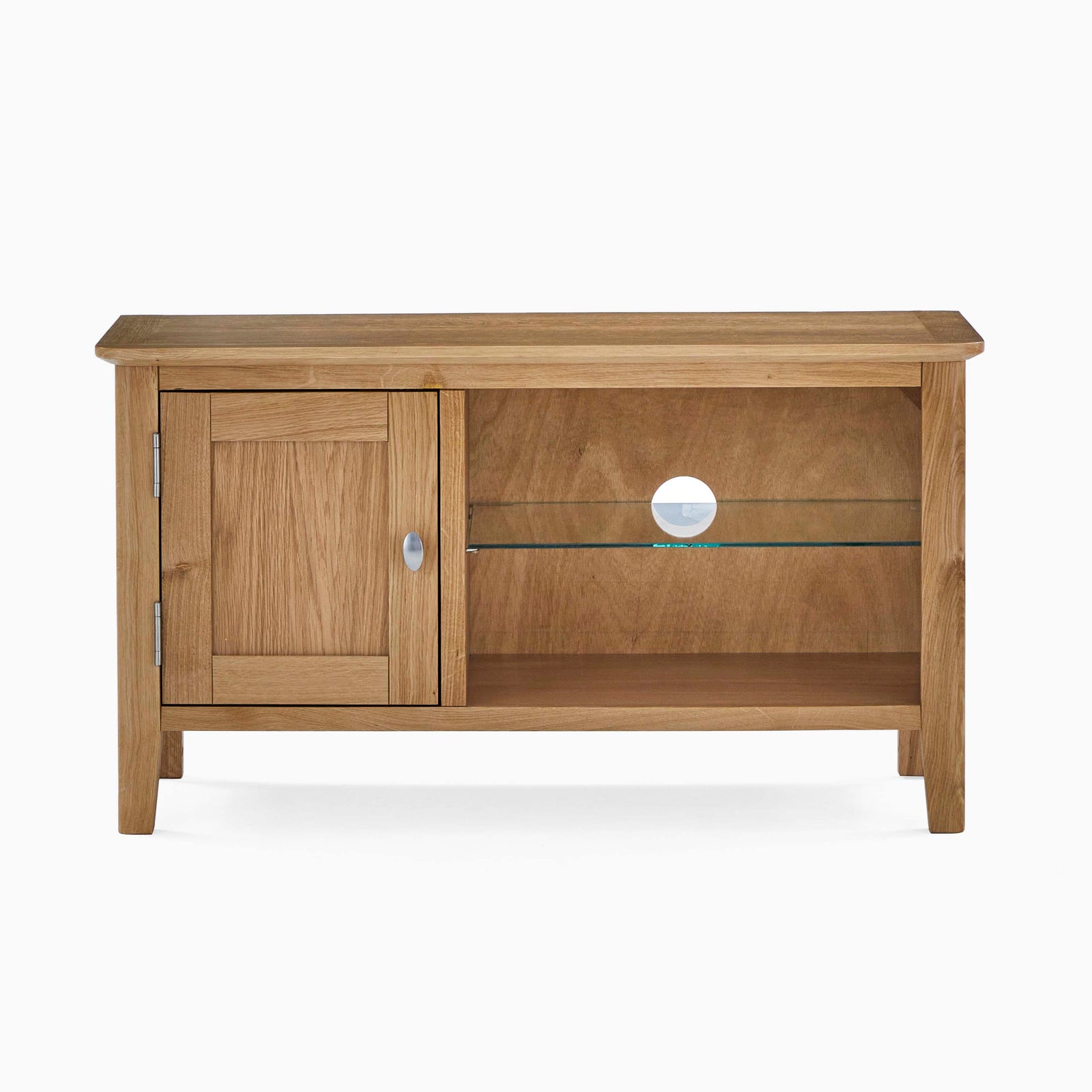Bexley Small TV Unit - Small Media Stand Oak Storage Sterling Home 1