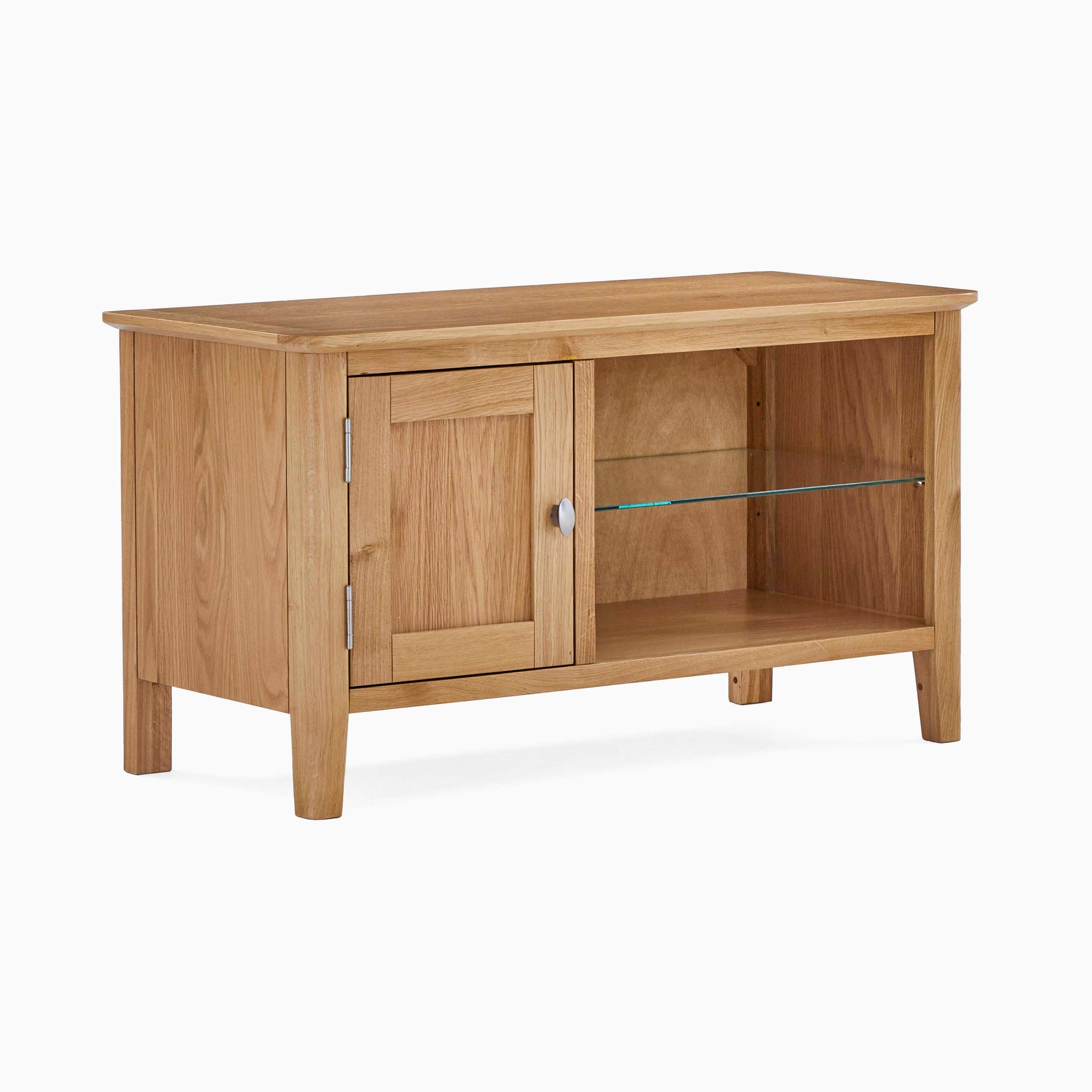 Bexley Small TV Unit - Small Media Stand Oak Storage Sterling Home 2
