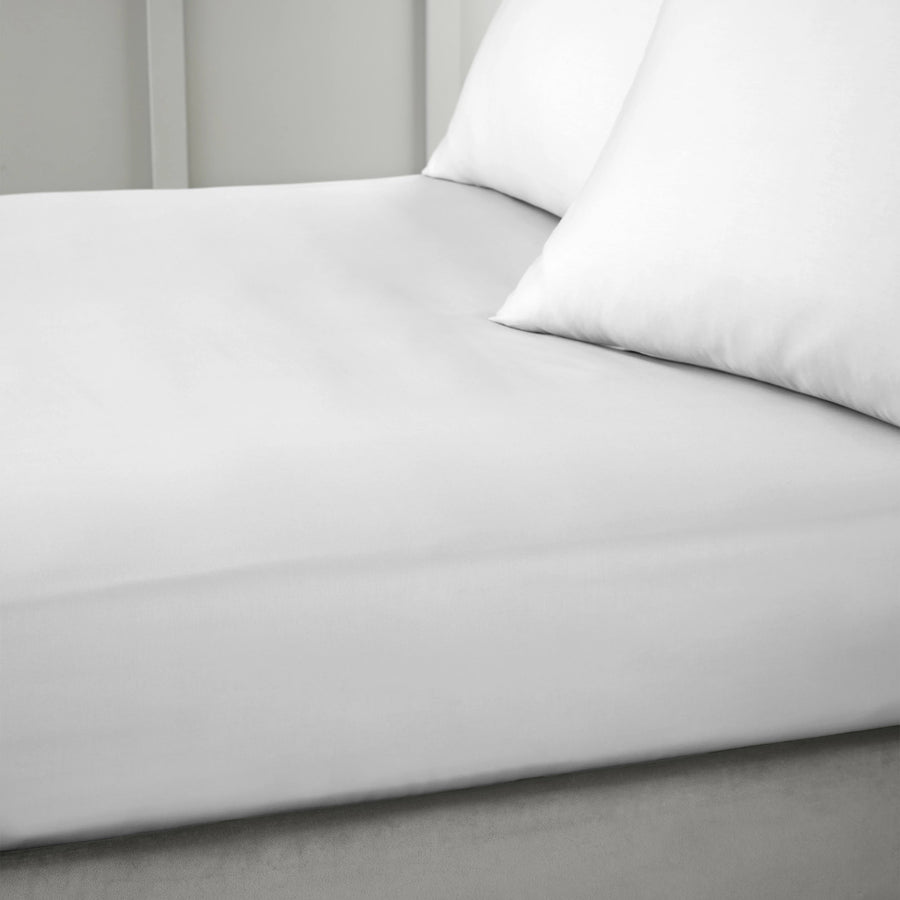 Bianca Sateen Grey Fitted Bed Sheet - 400TC Sateen Dove Grey Double Sheet - Double Sterling Home 2