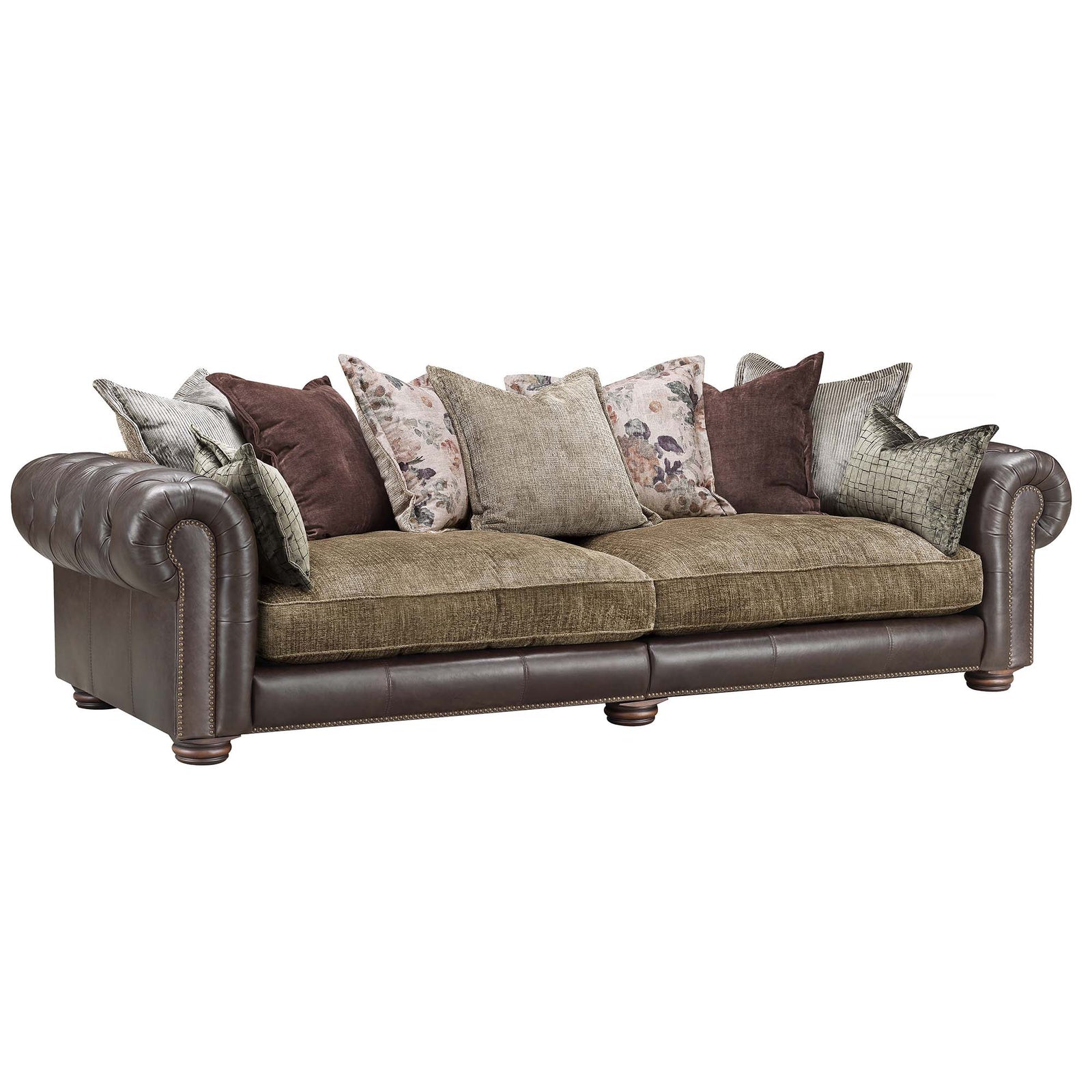 Blossom Large 4 Seater Pillow Back Sofa - 4 Seater Grande Split Sofa - Split Back Frame 4 Seater Sofas Sterling Home 4