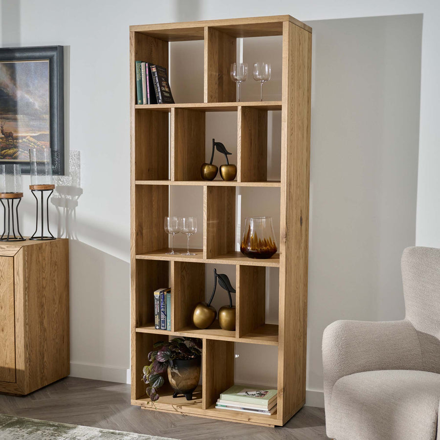 Sunnie Bookshelf - Bookshelf Brushed Oak / Hesse Dark Oil Storage Sterling Home 2