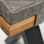 Bourton Large Bench with Seat Pad - Large Bench Seat Pad Graphite - Graphite Chairs Sterling Home 4