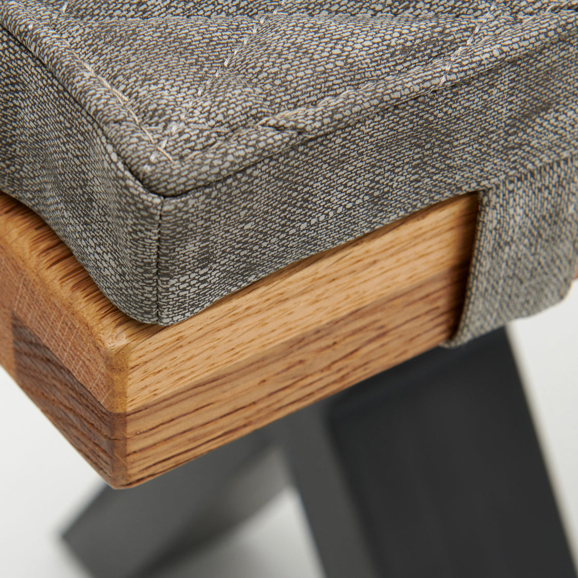 Bourton Large Bench with Seat Pad - Large Bench Seat Pad Graphite - Graphite Chairs Sterling Home 4