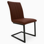 Bourton Retro Stitch Dining Chair - Retro Stitch Dining Chair Graphite - Graphite Sterling Home 8