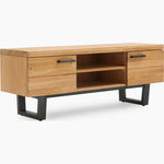 Bourton Oak TV Unit - TV Unit Oak / Veneer Storage Sterling Home 4