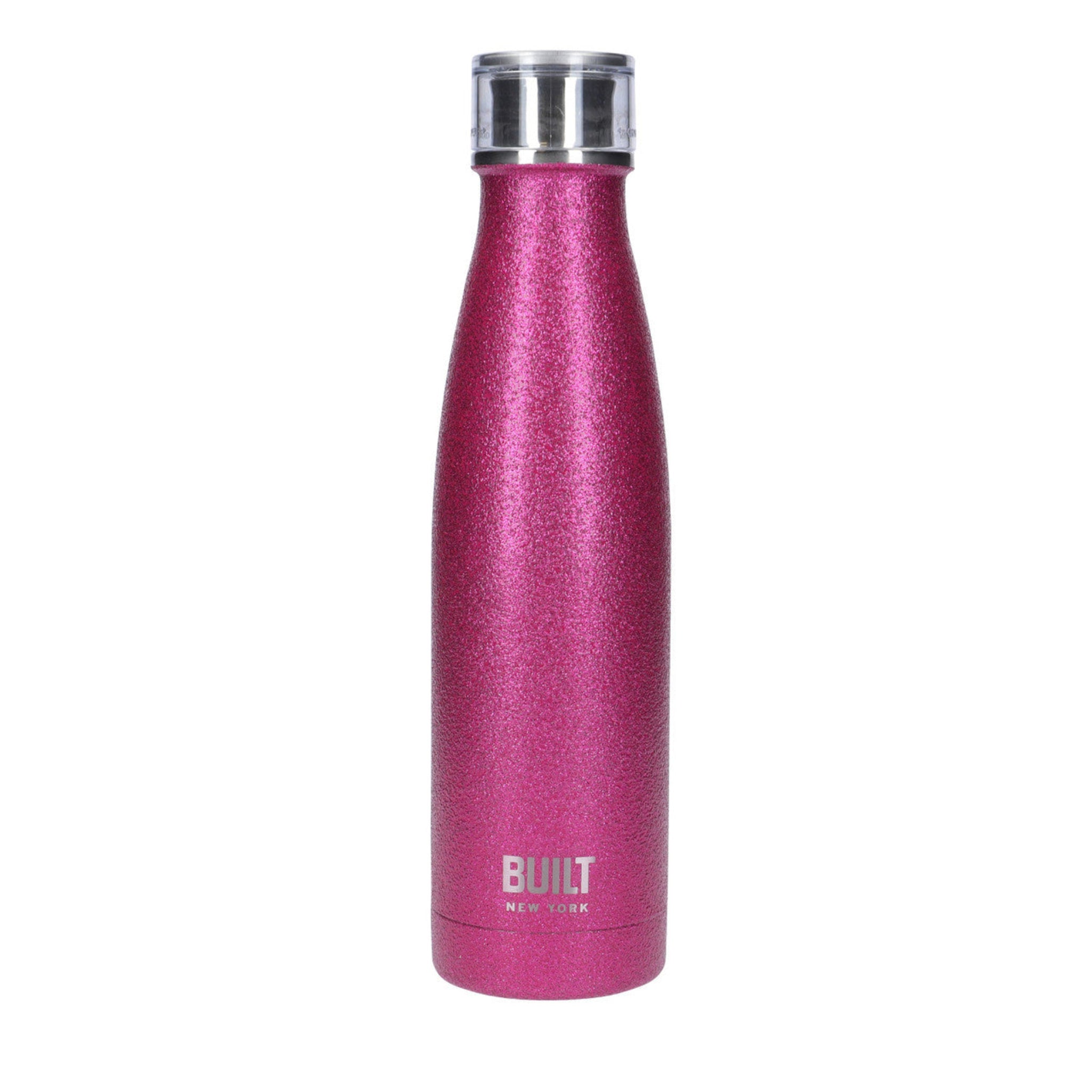 Built Perfect Seal Pink Glitter Water Bottle - Built Water Bottle Pink Glitter 500ML Sterling Home 1