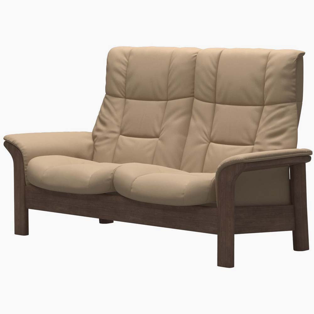 Stressless Buckingham High 2 Seater Sofa - High 2 Seater Sofa Fabric Group 5 - Manual Recliner 2 Seater Sofas Sterling Home 2