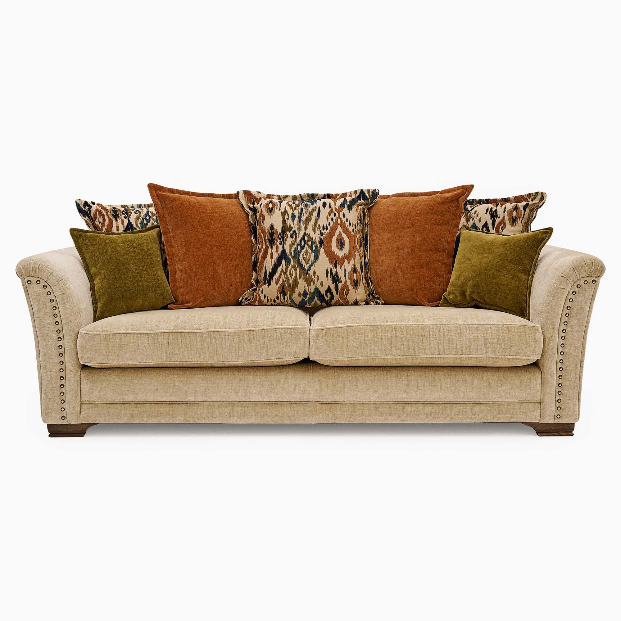 Burton 4 Seater Cushion Back Sofa - Grand Sofa Pillow Back Grade D Sterling Home 1