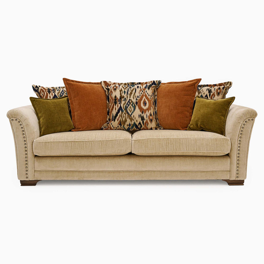 Burton 4 Seater Cushion Back Sofa - Grand Sofa Pillow Back Grade E Sterling Home 1