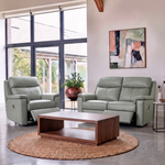 G Plan Ellis Small Recliner Sofa - Small Sofa Man Rec DBL Grade L - Manual Recliner — L842 Cambridge Grey, gallery image 1