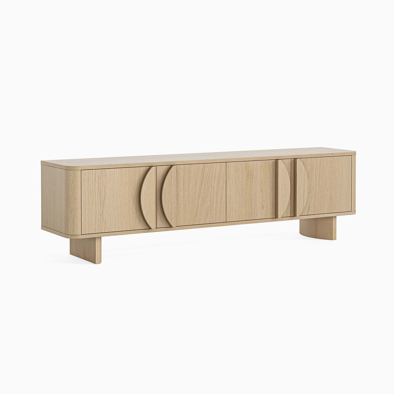 Camden Large TV Unit - Large Media Unit Light Oak Storage Sterling Home 3
