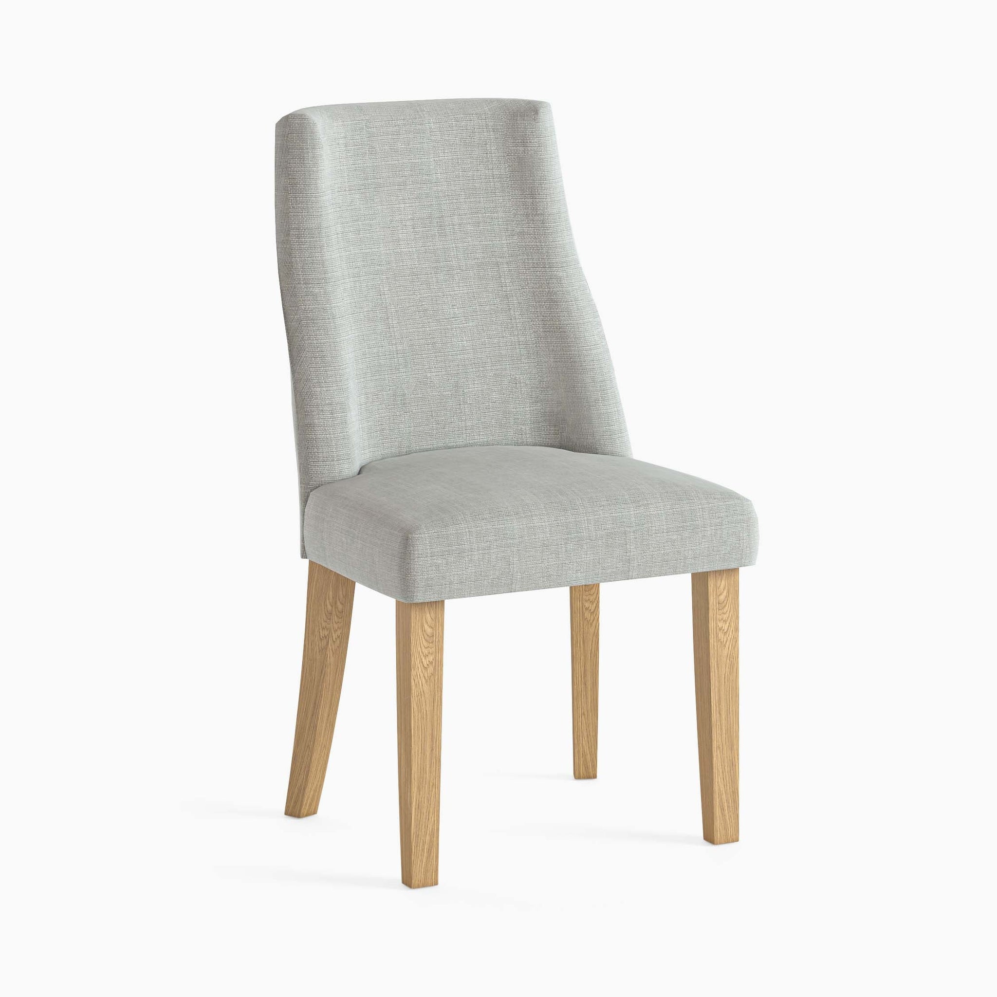 Luna Pair of Light Oak/Beige Dining Chairs - Luna Dining Chair - Pair Light Oak / Beige Sterling Home 2